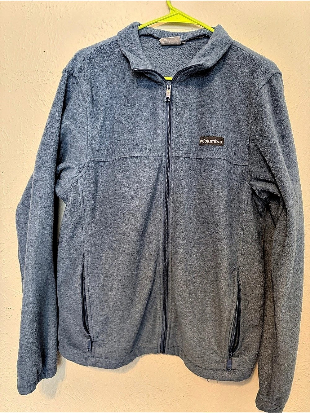Columbia Blue Fleece Full-Zip Jacket Size Large